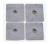 Elettrodi adesivi 50x50 mm con bottone (4 Pz)